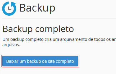 Baixar um backup completo.