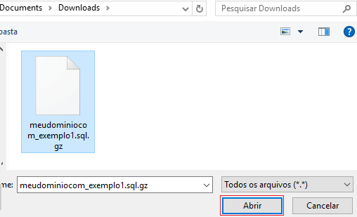 Clique em abrir.