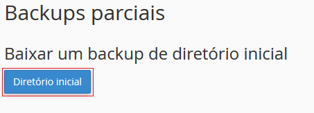 Selecione Diretório inicial.