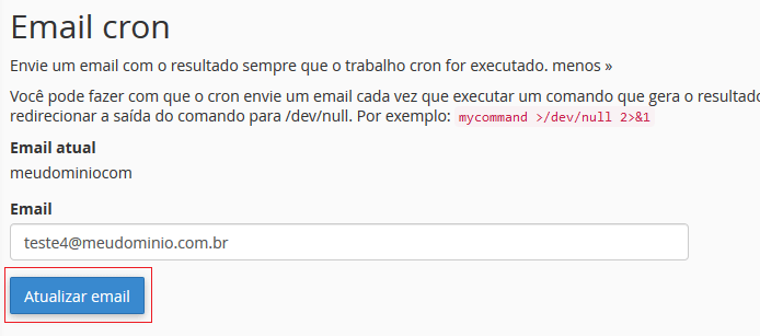 informando email para acompanhamento.