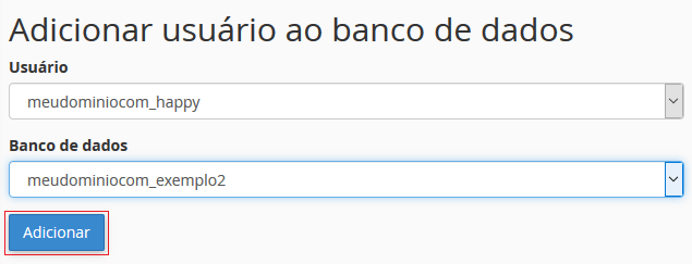 Adicionar usuário ao banco de dados.