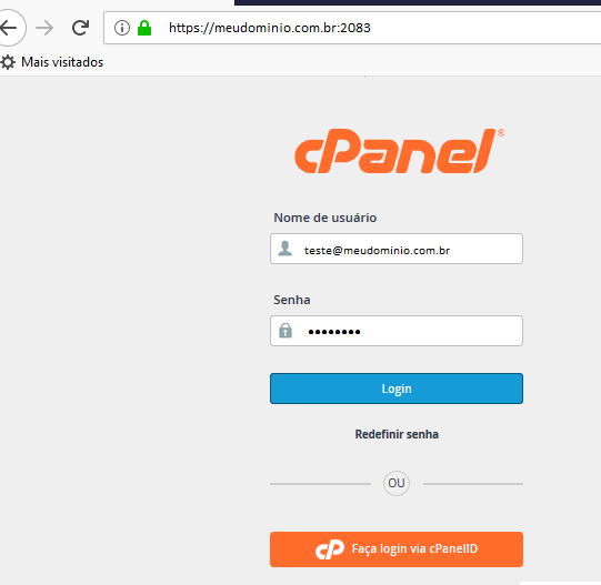 No CPanel do domínio.