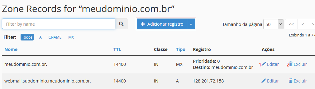 Adicionar Registro.