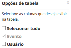 Selecionando as informações a serem exibidas.