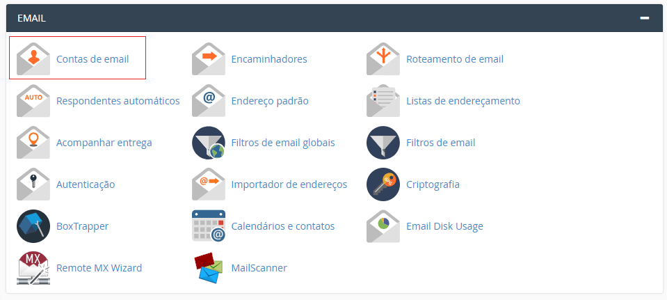 Aba Email do cPanel.