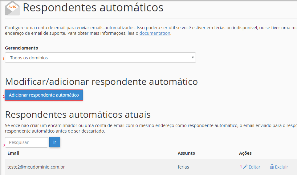 Respondentes Automáticos.