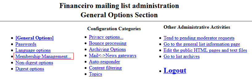 Em Opções Gerais/General Options.