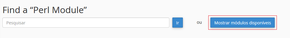 Mostrar módulos disponíveis.