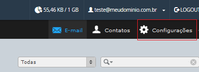 Clique em configurações.