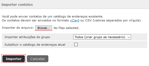 Clique em Browse e encontre o arquivo na sua máquina.