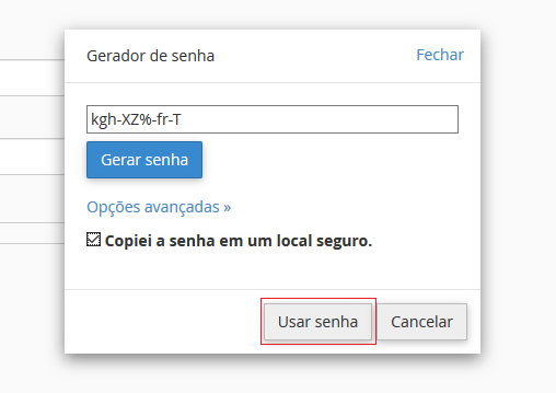 Gerador de senha.