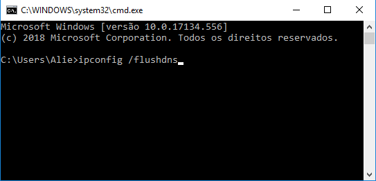 'ipconfig /flushdns' > tecla enter.