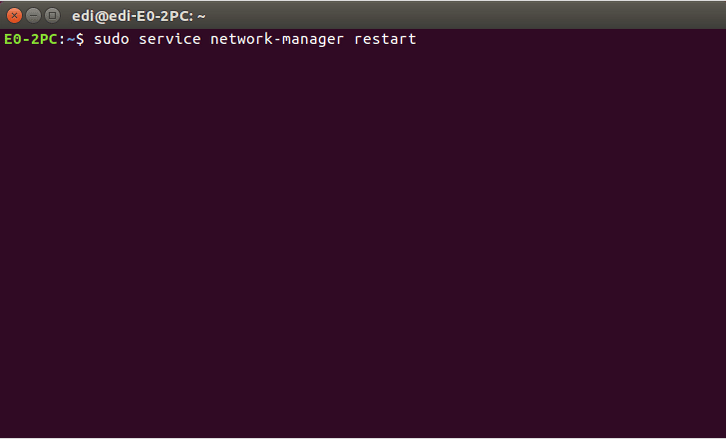 sudo service network-manager restart