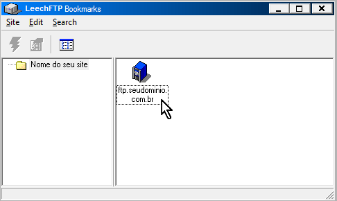 Para conectar-se dê um clique duplo sobre a conexão.